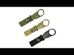 2PCS Webbing outdoor  Carabiner backpack Hanger Hook camp hike Water Bottle clip hang clasp Buckle Holder tool(Army Green) - YouTube Video