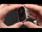 For Apple Watch Ultra 49mm Aluminum Alloy Frame Integrated Tempered Film(Orange) - YouTube Video