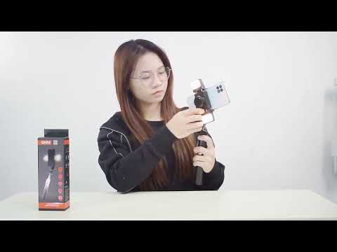 CYKE Q08D Handheld Dual Light Bluetooth Mobile Phone Selfie Stick(Black) - YouTube Video