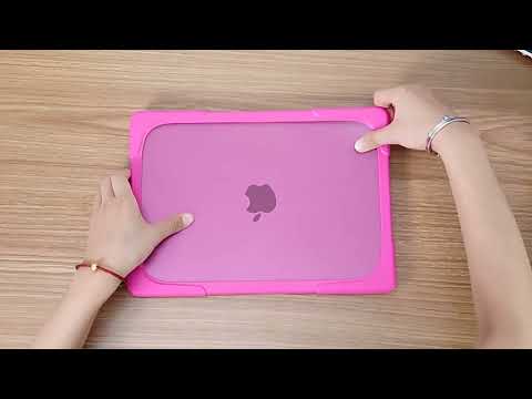 For MacBook Air 13.6 inch A2681 2022 / M3 2024 A3113 / M4 2025 A3240 TPU + PC Two-color Anti-fall Laptop Protective Case(Red) - YouTube Video