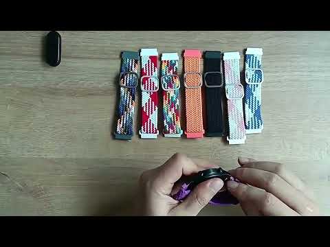 For Samsung Galaxy Watch 46mm Adjustable Nylon Braided Elasticity Watch Band(Rainbow) - YouTube Video