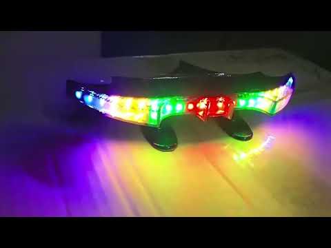 Car Solar-Powered Rear Wing Light Anti-Rear-End Collision Bat-Shaped Decorative Light(White Shell) - YouTube Video