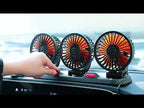 F4310 360-Degree Rotating Adjustable Car Three-Head Fan, Style:5V USB Universal - YouTube Video