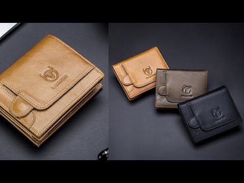 BULL CAPTAIN 037 First-Layer Cowhide Men Leather Wallet Driver License Coin Purse(Black) - YouTube Video