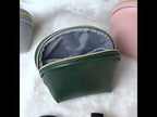 PU Leather Waterproof Portable Cosmetic Bag Multifunctional Mini Coin Purse(Green) - YouTube Video