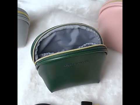 PU Leather Waterproof Portable Cosmetic Bag Multifunctional Mini Coin Purse(Green) - YouTube Video