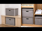 Household Clothes Storage Box Fabric Foldable Debris Storage Box Toy Storage Box,  Size: S 32x24x18cm(Dark Gray) - YouTube Video