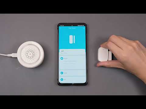 Compatible With ZigBee Smart Home Door Sensor with App Timer Smart Security Door Window Alarm(Black) - YouTube Video