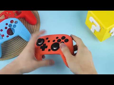 For Switch 2 Pro Controller Soft-Touch Silicone Case with Skin-Friendly Grip(White) - YouTube Video