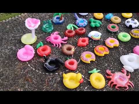 Patterned White Swan Shape Thickened Environmentally Friendly PVC Inflatable Coasters Floating Water Drink Cup Holder, Size:30 x 30 x 18cm - YouTube Video