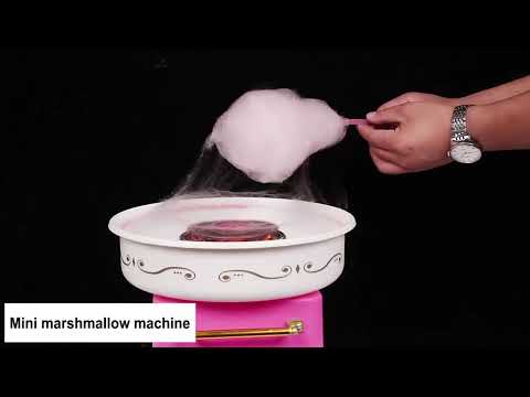 Retro Trolley Mini Cotton Candy Machine, Specification:U.S. Regulations 110 V(Pink) - YouTube Video