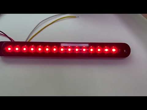 MK-013 Spotlight Dynamic Car Tail Light Signal Lamp Indicator Strobe Flashing Warning Light 12-24V - YouTube Video