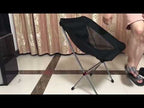 Outdoor Beach Chair Aluminum Alloy Ultra Light Camping Barbecue Fishing Portable Folding Back Chair(Folding Chair + Telescopic Tripod) - YouTube Video