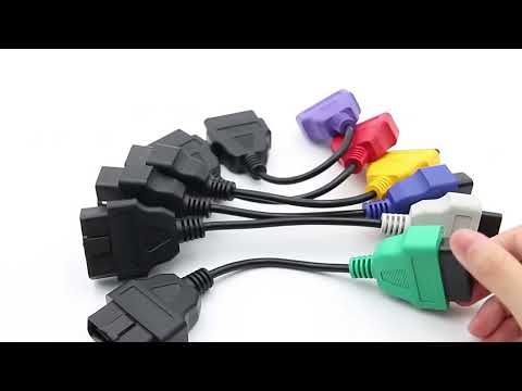 6-color OBD ECU Scan Adapter Cable Bundle for Fiat - YouTube Video