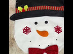 Santa Claus Pattern Dinner Table Chair Cover Christmas Decoration - YouTube Video