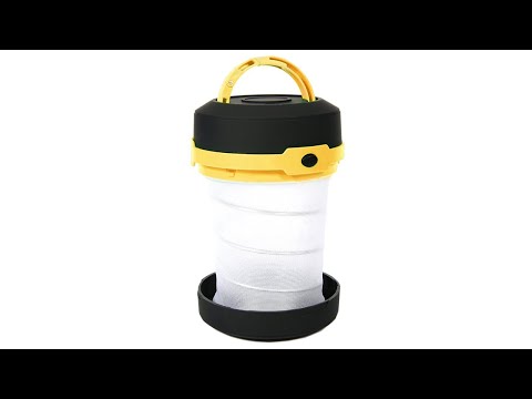 Outdoor Portable Camping Flashlight, Retractable LED 3-Mode Lantern Light Tent Lamp (Black) - YouTube Video