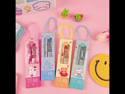 10 Sets Handheld Stationery Set Gift Box Student Prizes(Random Color Delivery) - YouTube Video