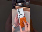 Diamond-Patterned Magnetic Vegan Leather Card Bag(Black) - YouTube Video