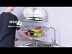 304 Stainless Steel Wall-mounted Kitchen Rack Hanging Pot Lid Holder - YouTube Video
