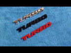 8 PCS Car Alloy Modified Turbocharged TURBO Metal Car Sticker Sports Body Sticker Car Tail Label Side Decoration Sticker, Model: Large 12 X 1.4cm(Silver) - YouTube Video