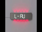 Curved Digital LED Wall Clock With RGB Ambient Backlight / Dual Alarms / Countdown Timer(Yellow Wood Grain) - YouTube Video