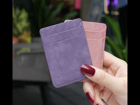 BFK13 Frosted Card Bag Mobile Phone Back Sticker(Dark Purple) - YouTube Video