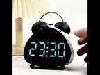 Retro Twin Bell Digital Alarm Clock Super Loud Mechanical Bell-Ringing LED Desk Clock With Backlight(HL-8898 White) - YouTube Video