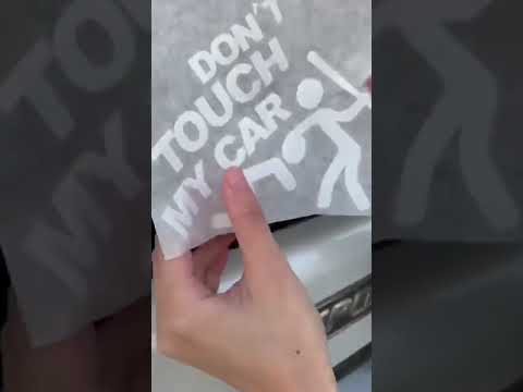 10PCS Reflective Funny Text Do Not Touch My Car Car Sticker(Black) - YouTube Video