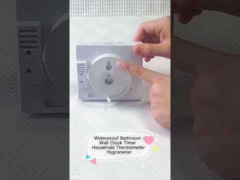TS-WP10-W Waterproof Bathroom Wall Clock Timer Household Thermometer Hygrometer(White) - YouTube Video