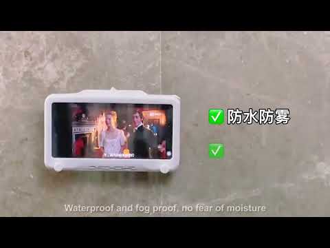 Bathroom Waterproof Mobile Phone Holder Bathing Watch TV Removable Touch Screen Phone Case(Green) - YouTube Video
