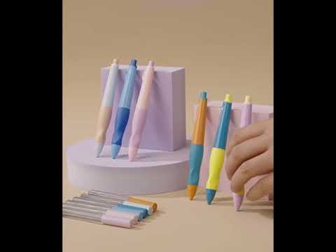 ENMY 5 PCS/Pack 2.0 Extra Thick Correction Mechanical Pencil(Pink) - YouTube Video