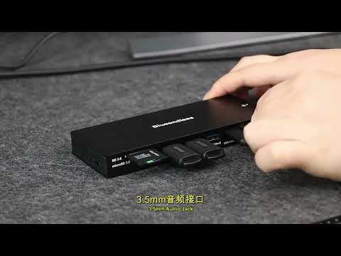 Blueendless 12-In-1 HD Multifunctional Docking Station 10Gbps Splitter With Switch(Dual 8K HDMI+DP) - YouTube Video