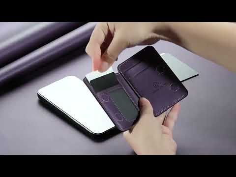 JEEHOOD J05 Double Folded RFID Magnetic Card Bag(Black) - YouTube Video