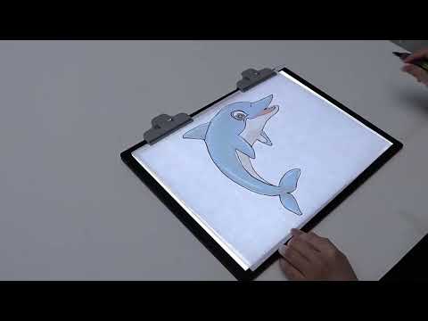 A3-D28B LED Smart Charging Copy Desk Line Drawing Hand Drawing Transparency Copy Platform With 1m Type-C Line - YouTube Video
