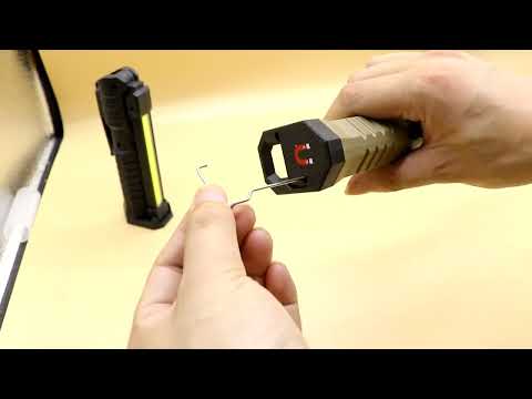 FT20 Folding Magnet Car Inspection Light Work Maintenance Lamp Strong Emergency COB LED Lamp (Black) - YouTube Video