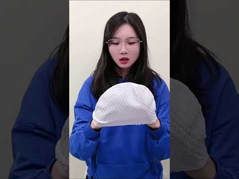 Larger Version Water Drop Shape Silicone Swimming Cap(Gray) - YouTube Video