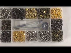 180pcs Copper Leather Hollow Cap Double-Sided Rivet Set With Punching Pliers - YouTube Video