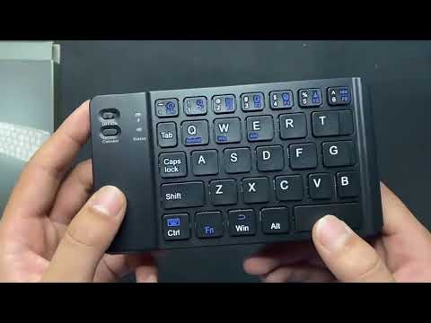 Mini Wireless Bluetooth Folding Keyboard (Black) - YouTube Video