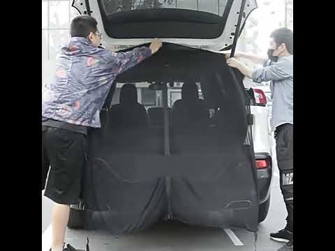 Car Tailgate Magnetic Anti-mosquito Sunshade Screen - YouTube Video
