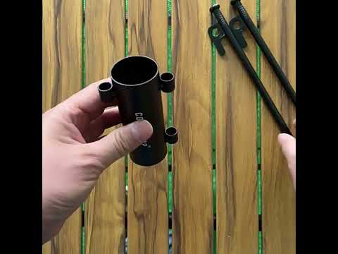 COOL CAMP Sky Curtain Rod Holder Tent Awning Strut Fixed Pipe(Black) - YouTube Video