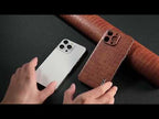 For iPhone Duo AZNS Electroplated Frame Crocodile Texture Full Coverage Phone Case(Black) - YouTube Video