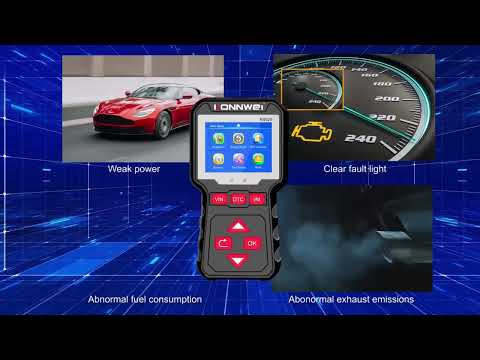 KONNWEI KW320 Car OBD2 Fault Diagnosis Tool - YouTube Video