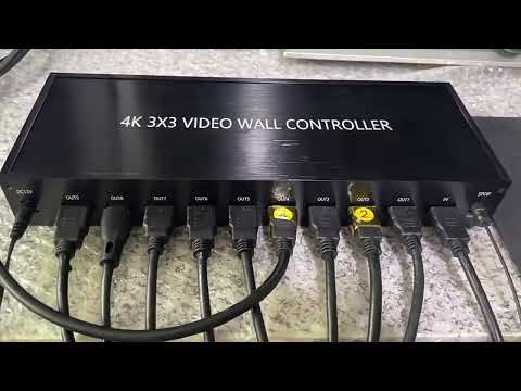 NK-BT88 4K 3x3 HDMI Video Wall Controller Multi-screen Splicing Processor with Remote Controller, Plug:UK Plug - YouTube Video