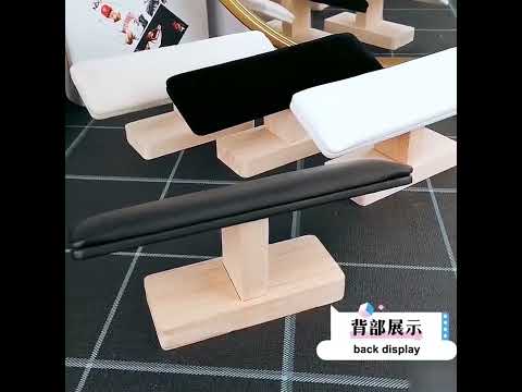 Solid Wood Single-layer T-shaped Jewelry Display Stand(White Leather) - YouTube Video