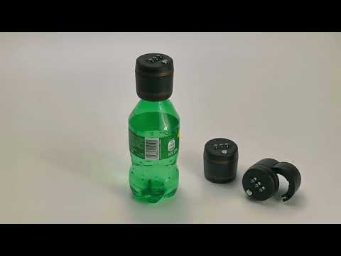 Red Wine Bottle Code Lock Bottle Cap Lock - YouTube Video