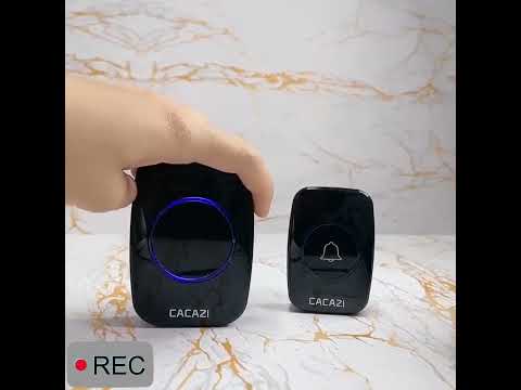 CACAZI A10DC 1 To 2 Battery Type Home Smart Waterproof Electronic Wireless Doorbell(Black) - YouTube Video