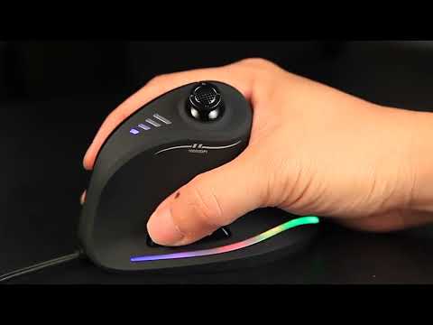 ZELOTES C18 11-Keys RGB Vertical Grip Ergonomic Joystick Programming Gaming Wired Mouse(Black) - YouTube Video