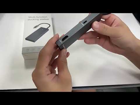 Blueendless 4K60Hz + Data Port Type-C Docking Station USB3.0 Splitter, Spec: 7-in-1 Card Reading Gray - YouTube Video