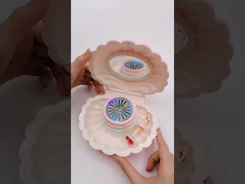 Shell Dancing Girl Flash Music Box Jewelry Storage Box(K0632 Light Pink) - YouTube Video