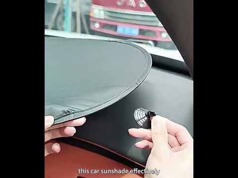 Titanium Silver Car Rear Window Sunshade Heat Insulating Shield with Suction Cup Mounted 100 x 50cm - YouTube Video